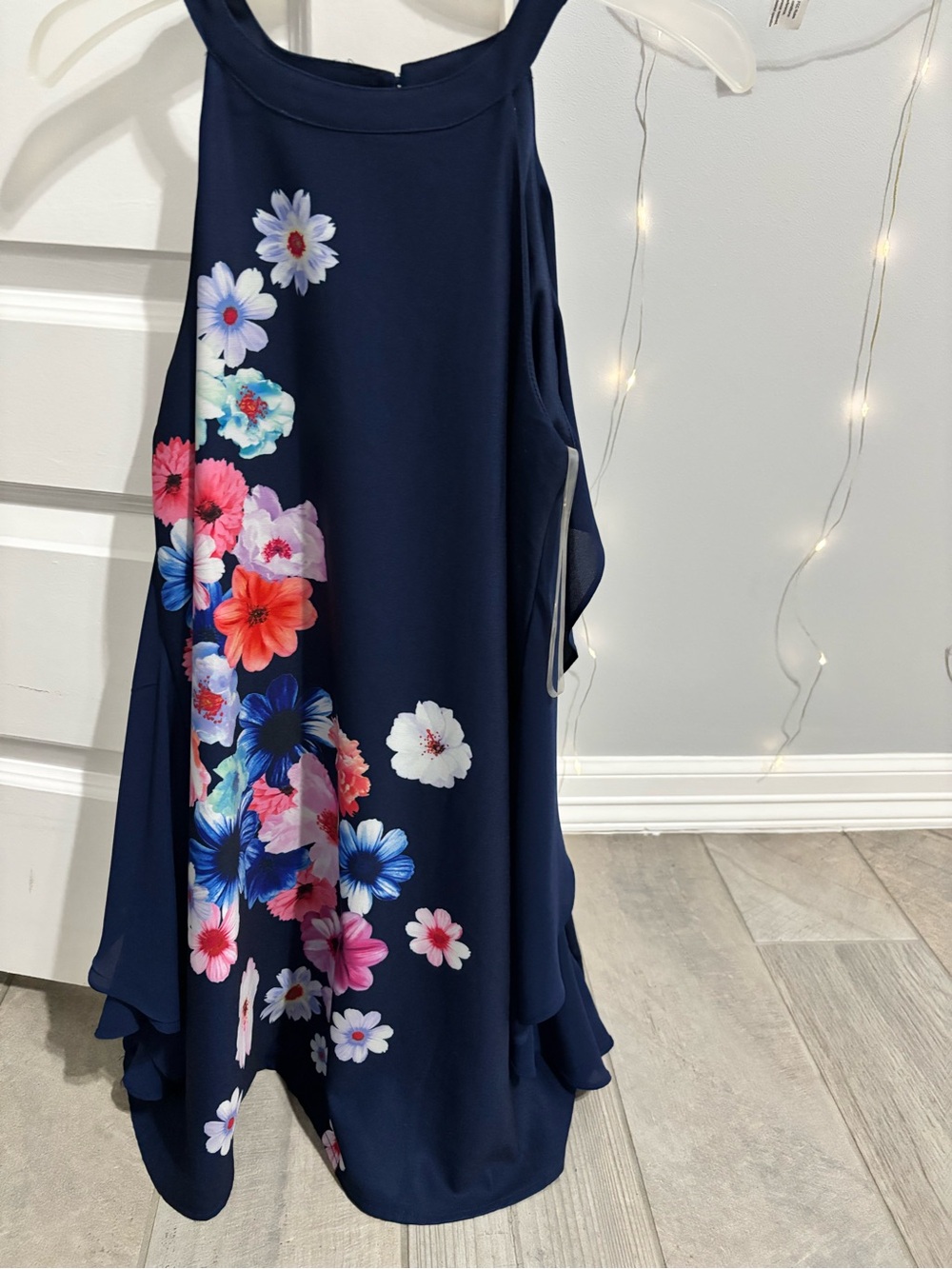 GB girls Navy Floral Sleeveless Dress